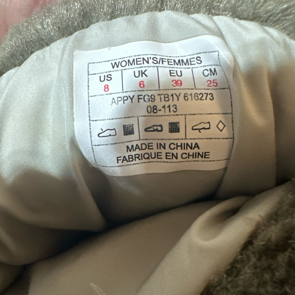 The North Face Insulated Boots Quilted Goose Down Nuptse Fur Lace Women’s Size 8 - Picture 8 of 13